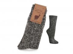 WoolFit� extra warme Alpaka Wollsocken schwarzweiss
