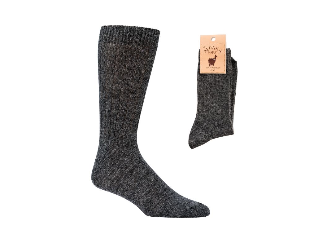 Alpaka Wollsocken | maschinenwaschbar & alltagstauglich, anthrazit