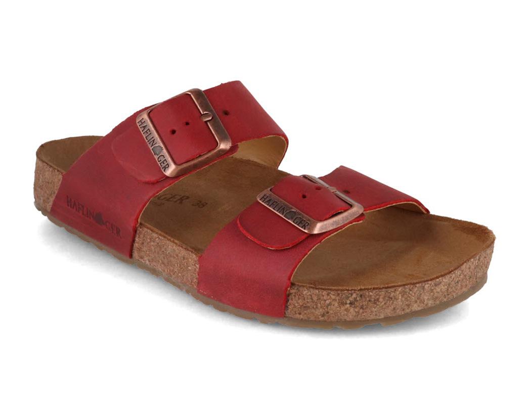 HAFLINGER Bio Andrea Damen Sandalen, rot country