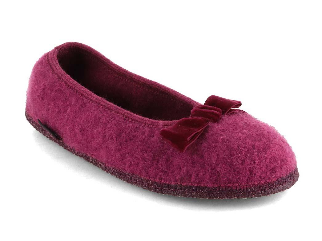 HAFLINGER Damen Ballerina Fiocco, maulbeere