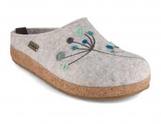 HAFLINGER Damen Filz Hausschuhe Grizzly Amaya, grau