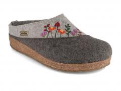 HAFLINGER Damen Hausschuhe Grizzly Bienengl�ck, anthra