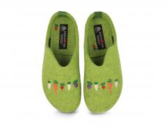 HAFLINGER Damen Filz Hausschuhe Grizzly R�bli, gr�n