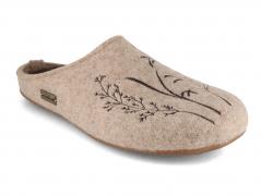 HAFLINGER Damen Filzpantoffeln Everest Botanica, beige