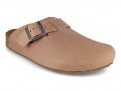 HAFLINGER Damen und Herren Leder Clogs  Porto, taupe