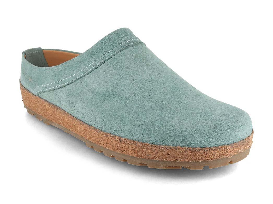 HAFLINGER Damen Leder Clogs Bio Malm�, mint