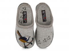 HAFLINGER Damen Pantoffel Flair Songbird, steingraumeli