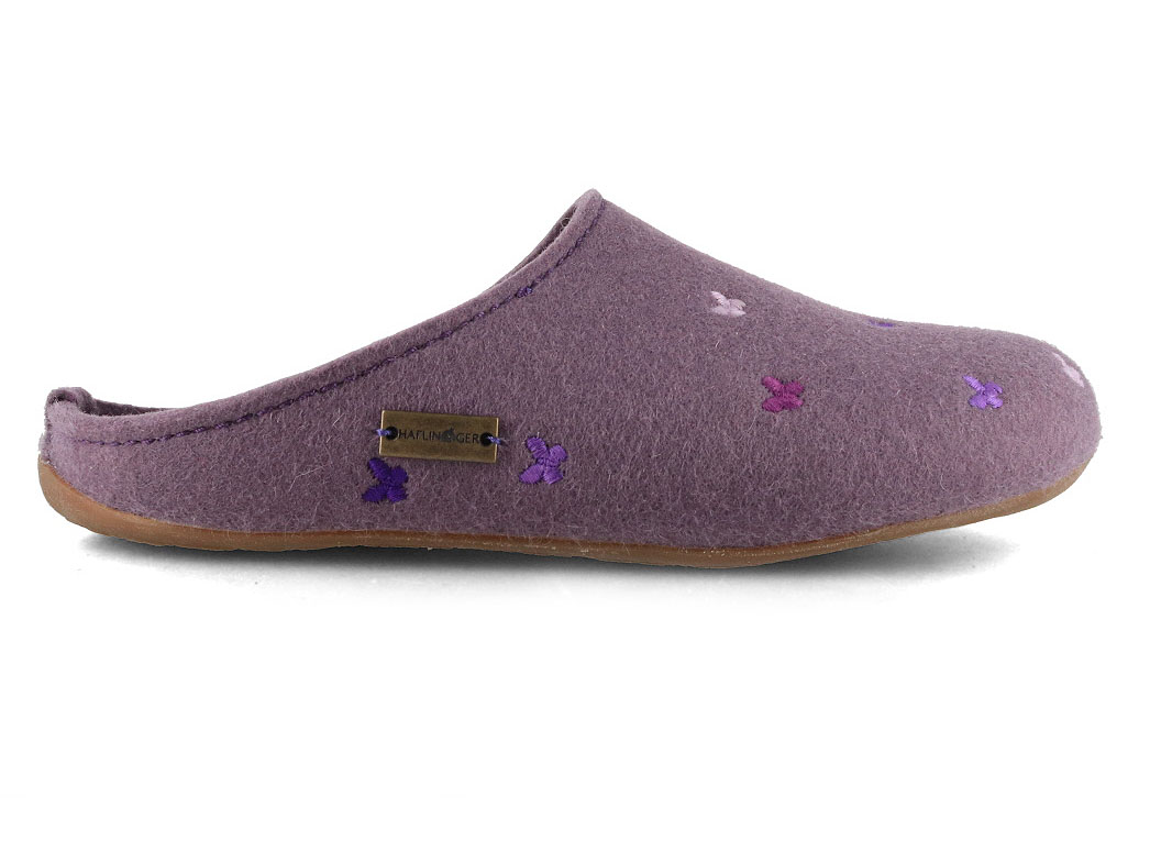 Haflinger pantoffels dames Everest Farfalline 484014, grootte:40, kleur:Grijs