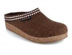 HAFLINGER Filz Clogs Grizzly Lucky, schoko