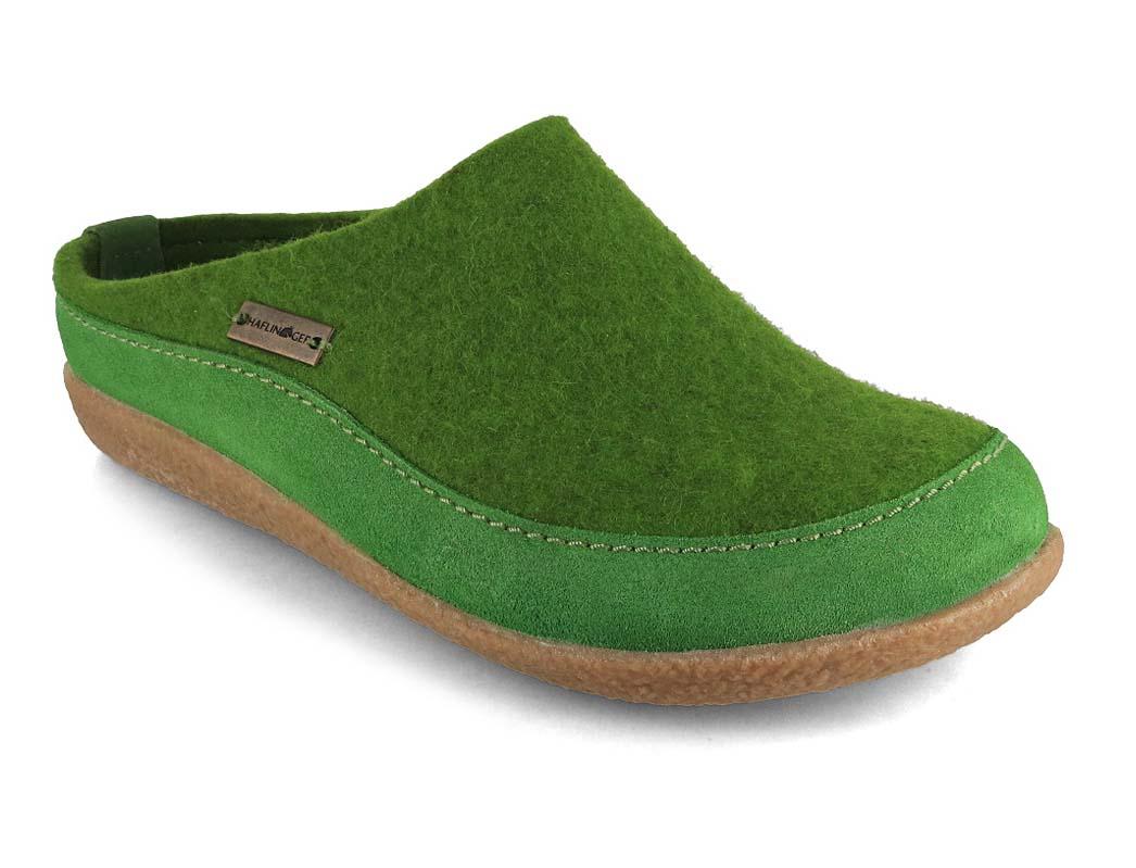 HAFLINGER Filz Hausschuhe Blizzard Skane, grasgr�n