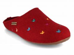 HAFLINGER Filzpantoffel Everest Farfalline, paprika 