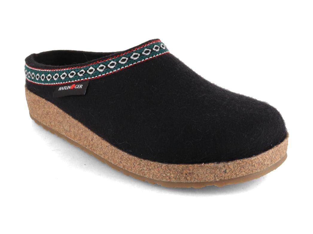 HAFLINGER Filzpantoffel Grizzly Franzl, schwarz