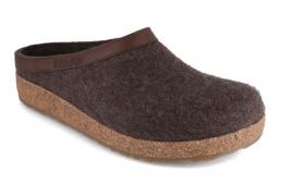 HAFLINGER Filzpantoffel Grizzly Torben, braunmeliert 