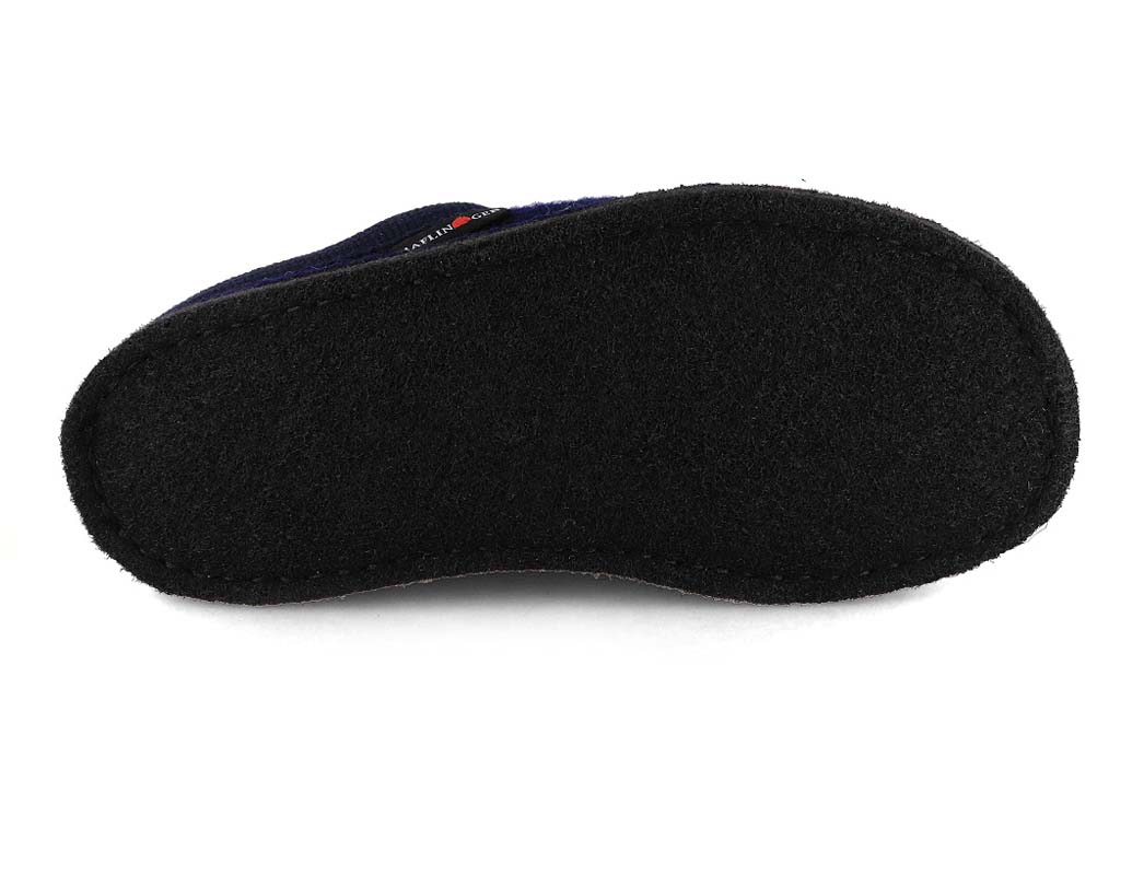 Fido Unisex Pantofola Walkstoff In Lana Cotta Mittelblau - Suola In Feltro Antiscivolo, Plantare Anatomico