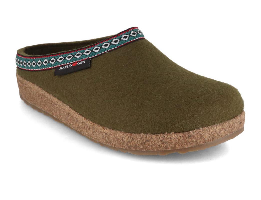 Pantofole HAFLINGER Grizzly Franzl 711001, Unisex, Lana E Feltro, Suola In Gomma TR, Marrone, Numero 42 EU