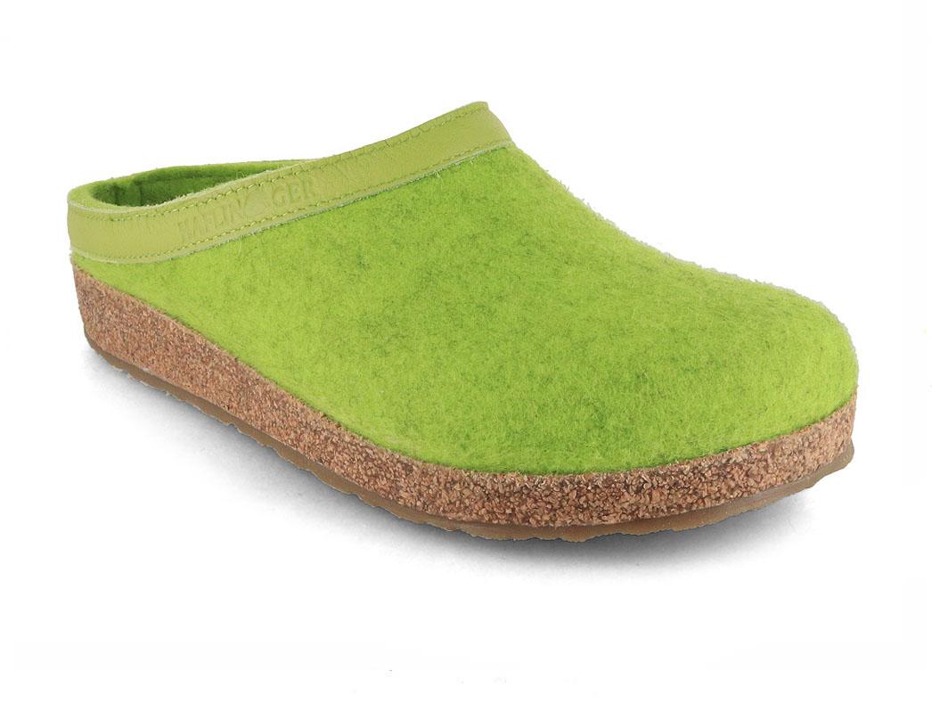 HAFLINGER Filzpantoffeln Grizzly Torben, canarygreen