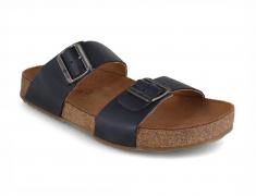 HAFLINGER Herren Bio Leder Sandale Andrea, marine 