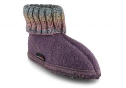 HAFLINGER Kinder H�ttenschuhe Tricot�, aubergine