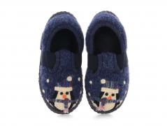 HAFLINGER Kinder Hausschuhe Pinguin, jeans