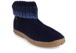 HAFLINGER Kinder Hausschuhe Yuki, mittelblau