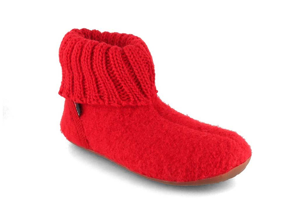 HAFLINGER Kinder H�ttenschuhe Everest Karlo, rubin