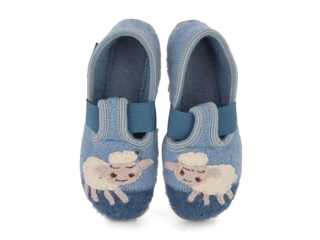 HAFLINGER Kinderslipper Everest Schnucki, nebel