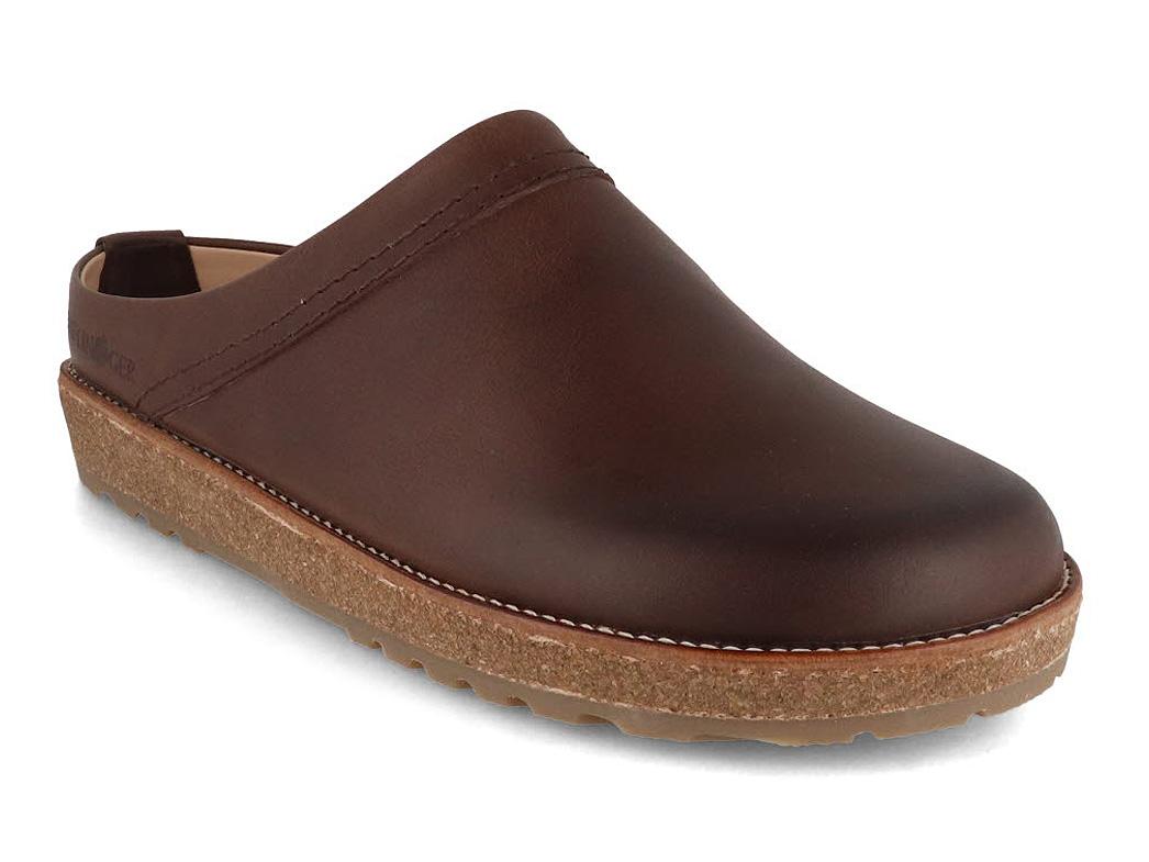 HAFLINGER Damen Herren Leder Clog Travel Classic