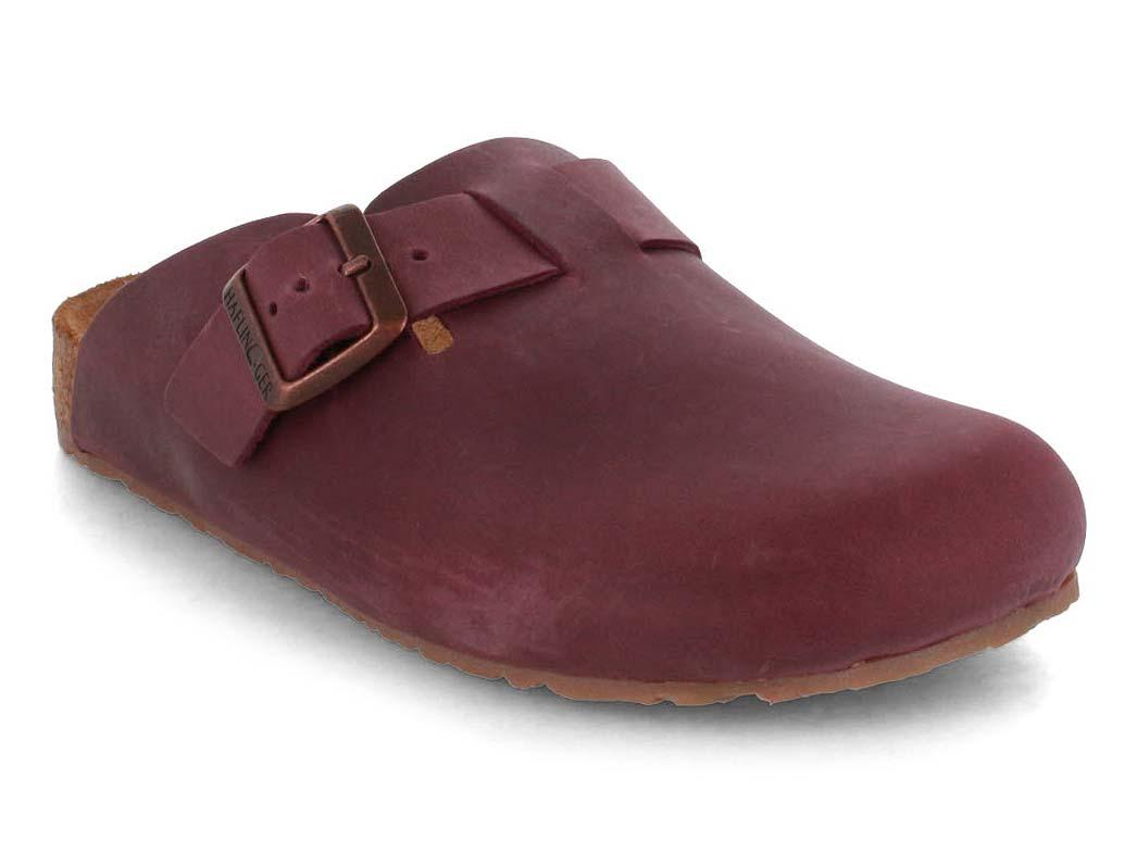 HAFLINGER Leder Clogs Porto, bordeaux