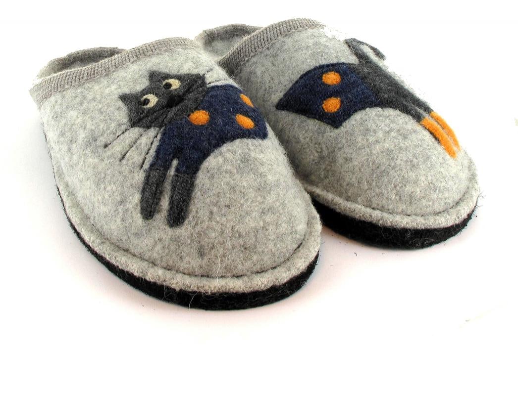 HAFLINGER Pantoffel Flair Cucho, steingraumeliert
