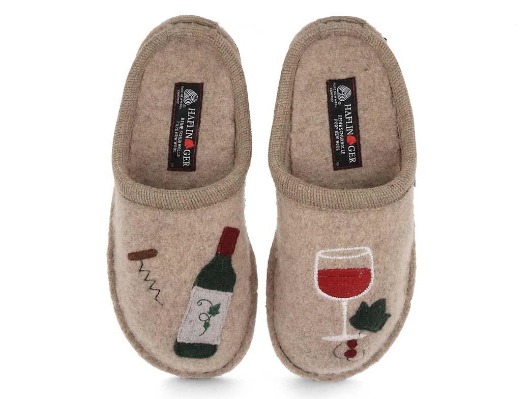 HAFLINGER Pantoffeln Damen Flair Wine Time, beige
