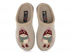 HAFLINGER Pantoffeln Flair Birdie Damen, beige