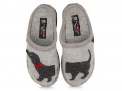 HAFLINGER� Pantoffeln Flair Dackel, steingraumeliert