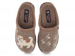 HAFLINGER Damen Herren Pantoffeln Flair Fido, beige