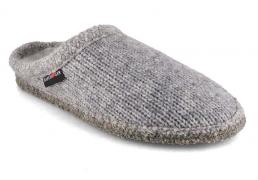 HAFLINGER Strick-Pantoffeln De Punto, steingraumeliert