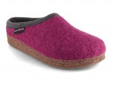 HAFLINGER Walk Pantoffeln Grizzly Panda, maulbeere