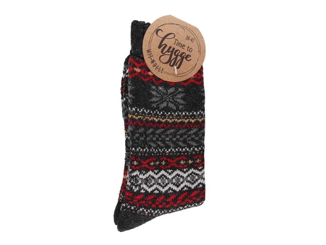 Time to Hygge Socken mit Wolle, anthrazit