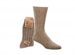 Warme Wollsocken aus 100% Virgin Wolle, braun