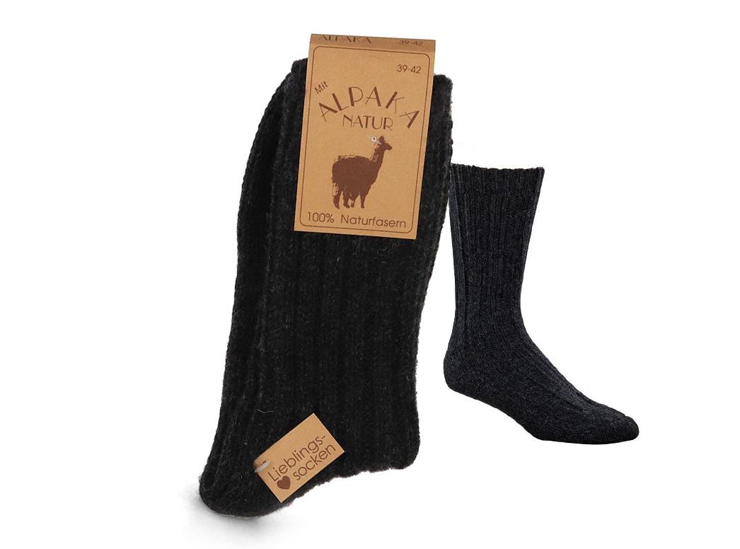 WoolFit� extra warme Socken mit Wolle und Alpaka, anthrazit